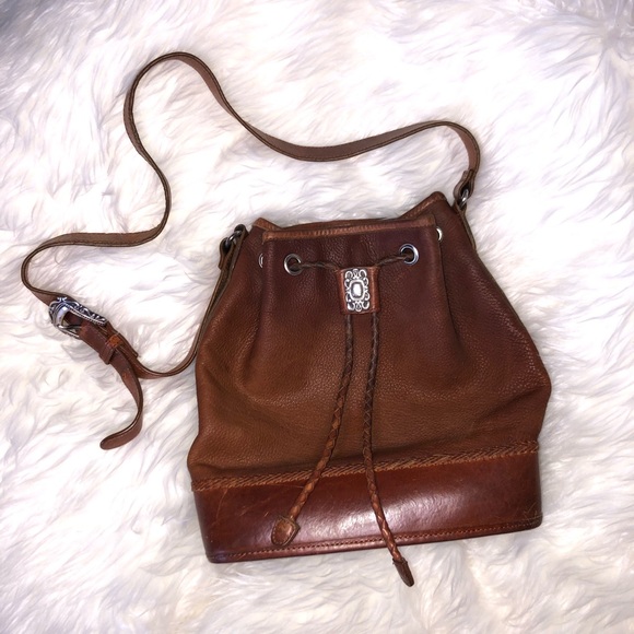 Fossil Handbags - Rare Vintage Leather Fossil Drawstring Purse